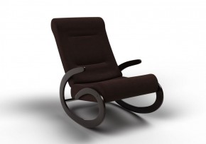 Кресло-качалка Мальта 10-Т-Ш (ткань/венге) ШОКОЛАД в Губахе - gubaha.ok-mebel.com | фото
