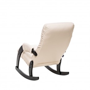 Кресло-качалка Модель 67 Венге текстура, к/з Varana cappuccino в Губахе - gubaha.ok-mebel.com | фото 4