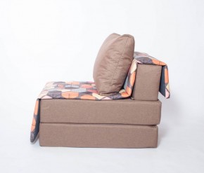 Кресло-кровать бескаркасное Харви (коричневый-геометрия браун) в Губахе - gubaha.ok-mebel.com | фото 2