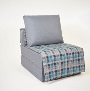 Кресло-кровать бескаркасное Харви (серый-квадро азур) в Губахе - gubaha.ok-mebel.com | фото