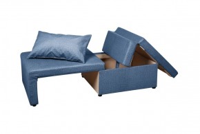 Кресло-кровать Милена (синий) Велюр в Губахе - gubaha.ok-mebel.com | фото 3
