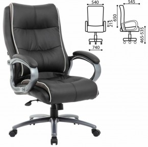 Кресло офисное BRABIX PREMIUM "Strong HD-009" (экокожа черная, ткань серая) 531945 в Губахе - gubaha.ok-mebel.com | фото 2