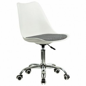 Кресло стул BRABIX "Eames MG-310 CH", хром, пластик белый, ткань серая, 532924 в Губахе - gubaha.ok-mebel.com | фото 2