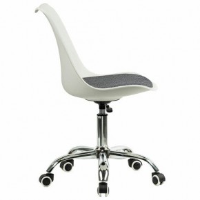 Кресло стул BRABIX "Eames MG-310 CH", хром, пластик белый, ткань серая, 532924 в Губахе - gubaha.ok-mebel.com | фото 3