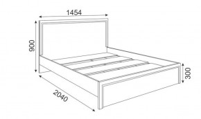 Кровать 1.4 Беатрис М16 Стандарт с настилом (Орех гепланкт) в Губахе - gubaha.ok-mebel.com | фото 2