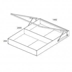 Кровать 140 с подъемником, TIFFANY, цвет вудлайн кремовый в Губахе - gubaha.ok-mebel.com | фото 4