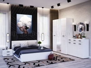 НЭНСИ NEW Кровать 1,4 м (Белый глянец холодный/Белый) в Губахе - gubaha.ok-mebel.com | фото 2