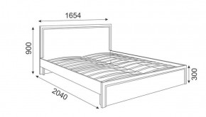 Кровать 1.6 М07 Стандарт с основанием Беатрис (Орех гепланкт) в Губахе - gubaha.ok-mebel.com | фото