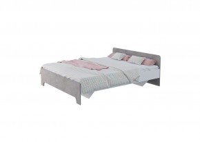Кровать 1,6 VICTOR + основание (Белый-Бетон) в Губахе - gubaha.ok-mebel.com | фото 2