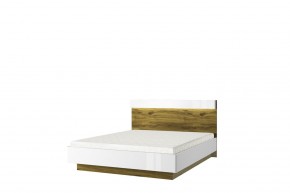 Кровать 160 с подъемником, TORINO, цвет белый/Дуб наварра в Губахе - gubaha.ok-mebel.com | фото
