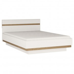 Кровать 160/TYP 92, LINATE ,цвет белый/сонома трюфель в Губахе - gubaha.ok-mebel.com | фото 1