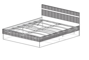 ОЛИВИЯ Кровать 1600 с основанием и ПМ в Губахе - gubaha.ok-mebel.com | фото 4