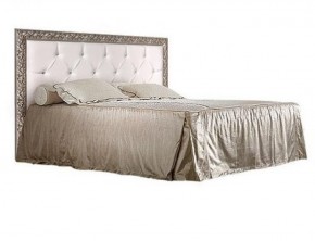 Кровать 2-х спальная(1,4 м) Тиффани штрих-лак/серебро с мягким изголовьем с подъемным механизмом (ТФКР140-2[3]) в Губахе - gubaha.ok-mebel.com | фото