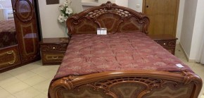 Кровать 2-х спальная 1400*2000 Роза, без основания (01.114) орех в Губахе - gubaha.ok-mebel.com | фото