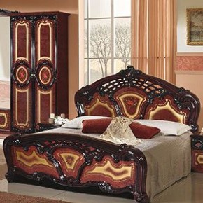 Кровать 2-х спальная 1600*2000 Роза, без основания (01.116) могано в Губахе - gubaha.ok-mebel.com | фото