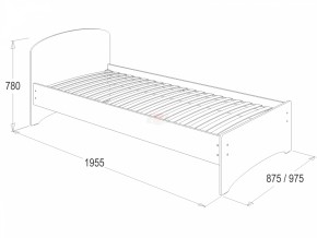 Кровать-2 одинарная (900*1900) в Губахе - gubaha.ok-mebel.com | фото 2