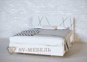 Кровать 1400 двойная №1 изголовье Абстракция в Губахе - gubaha.ok-mebel.com | фото 2
