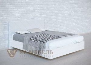 Кровать 1400 двойная №1 изголовье Ромб в Губахе - gubaha.ok-mebel.com | фото 2