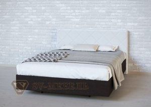 Кровать 1400 двойная №1 изголовье Ромб в Губахе - gubaha.ok-mebel.com | фото 3