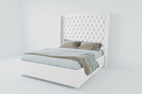 Кровать Берлин ЛЮКС с ПМ 900 (экокожа белая) в Губахе - gubaha.ok-mebel.com | фото 2
