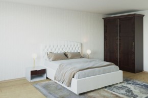 Кровать Берлин с ПМ 1200 (экокожа белая) в Губахе - gubaha.ok-mebel.com | фото 2
