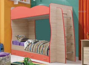 Кровать детская 2-х ярусная Юниор-1.1 (800*2000) ЛДСП в Губахе - gubaha.ok-mebel.com | фото