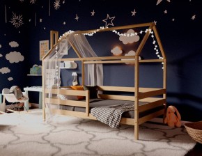 Кровать-домик 80*160 без покраски в Губахе - gubaha.ok-mebel.com | фото 2
