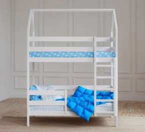 Кровать-домик двухъярусная 80*190 Белый в Губахе - gubaha.ok-mebel.com | фото 4