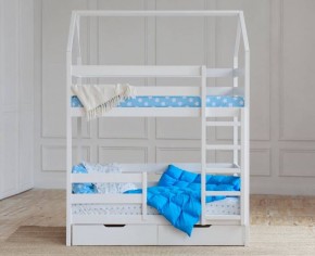 Кровать-домик двухъярусная 80*190 Белый в Губахе - gubaha.ok-mebel.com | фото 5