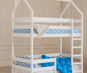 Кровать-домик двухъярусная 80*190 Белый в Губахе - gubaha.ok-mebel.com | фото 6