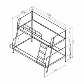 Кровать двухъярусная Дельта Лофт-20.02.04 Белый в Губахе - gubaha.ok-mebel.com | фото 2