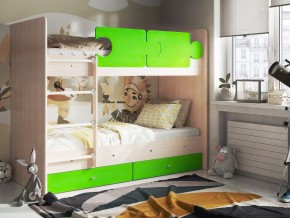 Кровать двухъярусная "Тетрис" (щиты) с бортиками + ящики в Губахе - gubaha.ok-mebel.com | фото