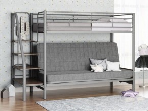 Кровать двухъярусная с диваном "Мадлен-3" (Серый/Серый) в Губахе - gubaha.ok-mebel.com | фото
