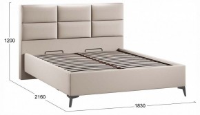 Кровать двуспальная Делана с ПМ Тип 1 в Губахе - gubaha.ok-mebel.com | фото 3