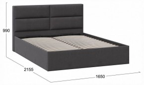 Кровать двуспальная Глосс с ПМ Тип 1 в Губахе - gubaha.ok-mebel.com | фото 4