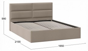 Кровать двуспальная Глосс с ПМ Тип 1 в Губахе - gubaha.ok-mebel.com | фото 4