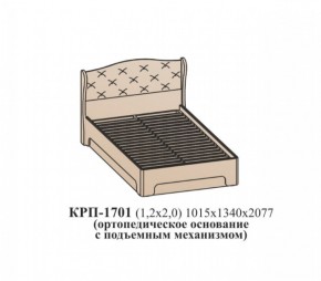Кровать ЭЙМИ с подъемным механизмом КРП-1701 (1200х2000) Венге/патина серебро в Губахе - gubaha.ok-mebel.com | фото