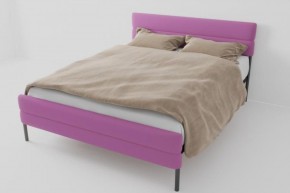 Кровать Горизонт Мини с ортопедическим основанием 800 (велюр розовый) в Губахе - gubaha.ok-mebel.com | фото