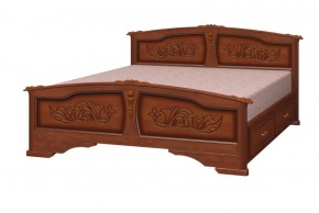 ЕЛЕНА Кровать из массива 800 (Орех) с 2-мя ящиками в Губахе - gubaha.ok-mebel.com | фото 2