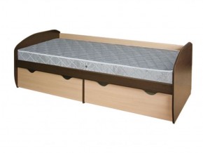 Кровать КД-1.8 с ящиком (Венге/Дуб молочный) в Губахе - gubaha.ok-mebel.com | фото 1