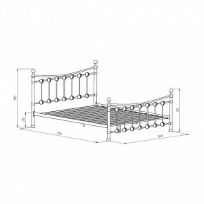 Кровать металлическая "Эльда" Черный/Золото в Губахе - gubaha.ok-mebel.com | фото 2