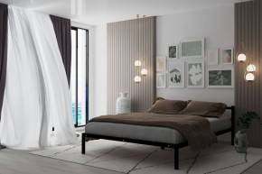 Кровать Мета с матрасом 900 (черный) в Губахе - gubaha.ok-mebel.com | фото 2