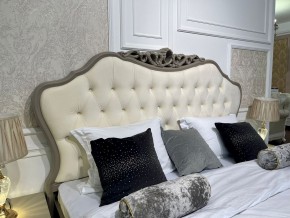Кровать Мокко 1600 с мягким изголовьем + основание (серый камень) в Губахе - gubaha.ok-mebel.com | фото 2