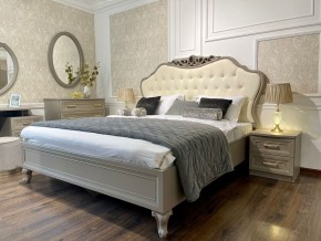 Кровать Мокко 1600 с мягким изголовьем + основание (серый камень) в Губахе - gubaha.ok-mebel.com | фото 3