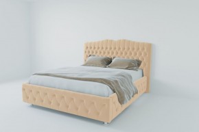 Кровать Нягань с ПМ 800 (экокожа бежевая) в Губахе - gubaha.ok-mebel.com | фото 2