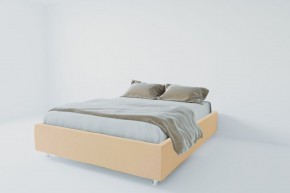 Кровать Подиум с ортопедическим основанием 800 (экокожа бежевая) в Губахе - gubaha.ok-mebel.com | фото