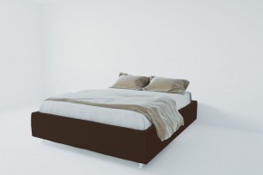 Кровать Подиум с ортопедическим основанием 800 (экокожа коричневая) в Губахе - gubaha.ok-mebel.com | фото
