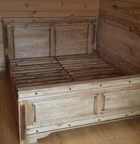 Кровать "Викинг 01" 1400 массив в Губахе - gubaha.ok-mebel.com | фото 2