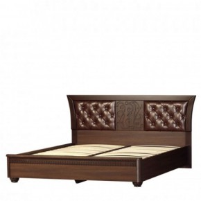 Кровать с мягким изголовьем №198 "Лючия" (1600) Дуб оксфорд в Губахе - gubaha.ok-mebel.com | фото