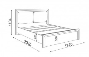 Кровать 1.6 Глэдис М31 с настилом и мягкой частью (ЯШС/Белый) в Губахе - gubaha.ok-mebel.com | фото 3